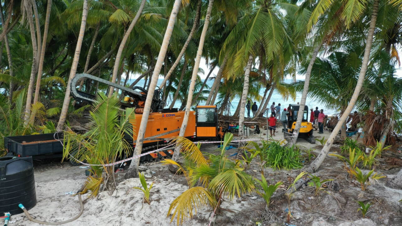 zlconn 80ton HDD machine working in maldives